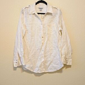 Soft Surroundings 100% Linen, long sleeved shirt Size medium